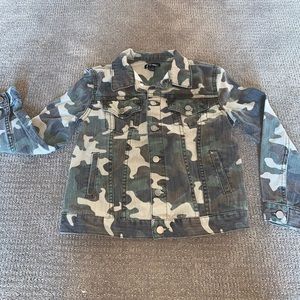 Denim camouflage print jacket